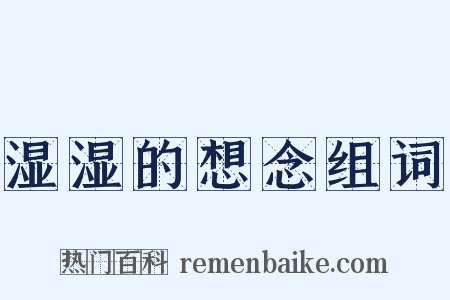 湿湿的想念组词是什么意思的图片